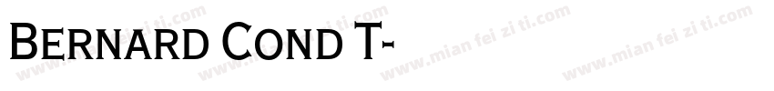 Bernard Cond T字体转换